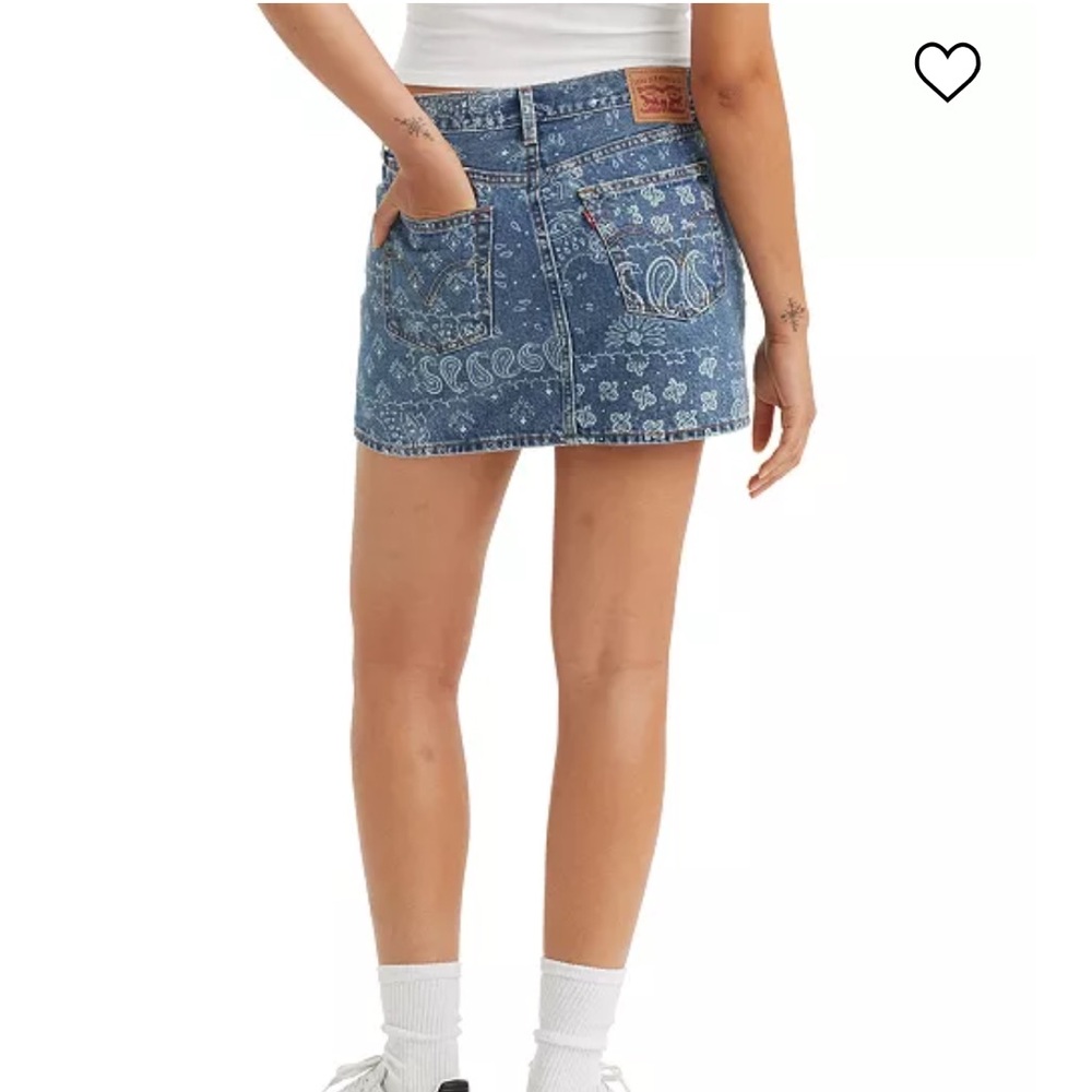 Levi's Blue Bandana Denim Mini Skirt